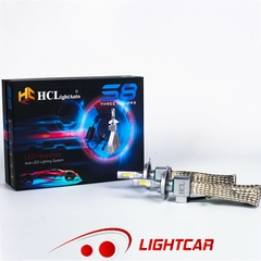 Bóng LED Pha 3 Chế Độ Màu S8 Siêu Sáng, Tản Nhiệt Lưới Nhôm