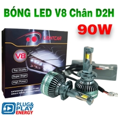 Bóng LED LIGHTCAR V8 90W Chân Bóng D2H , Chuyện Dụng Cho Bi Cầu Xenon Độ