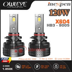 Đèn Led Owleye 120W Siêu Sáng Chân HB3-9005 INEXPEN X604