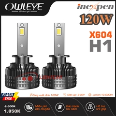 Đèn Led Owleye 120W Siêu Sáng Chân H1 INEXPEN X604 , Cho Xe Con Và Xe Tải 24V