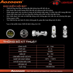 Led Bi Cầu Mini Aozoom H4 Chính Hãng
