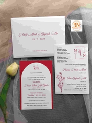 (BN-BN05) Thiệp Cưới Giấy Gân Nhật Đơn Giản