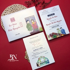 (BN-AK005) Thiệp Cưới Ánh Kim BN