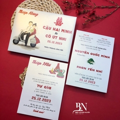 (BN-AK006) Thiệp Cưới Ánh Kim BN