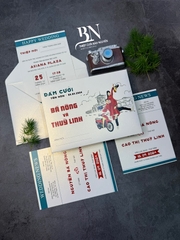 (BN-AK017) Thiệp Cưới Ánh Kim BN