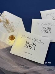 (BN-AK039) Thiệp Cưới Ánh Kim BN