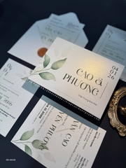 (BN-AK048) Thiệp Cưới Giấy Ánh Kim Thơm