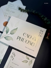 (BN-AK048) Thiệp Cưới Giấy Ánh Kim Thơm