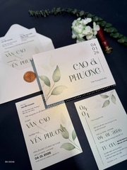 (BN-AK048) Thiệp Cưới Giấy Ánh Kim Thơm