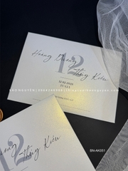 (BN-AK051) Thiệp Cưới Giấy Ánh Kim Thơm