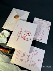 (BN-AK052) Thiệp Cưới Giấy Ánh Kim Thơm