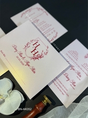 (BN-AK052) Thiệp Cưới Giấy Ánh Kim Thơm