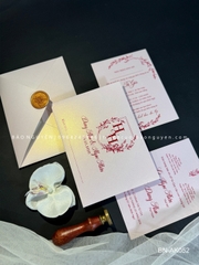 (BN-AK052) Thiệp Cưới Giấy Ánh Kim Thơm