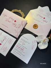(BN-AK053) Thiệp Cưới Giấy Ánh Kim Thơm