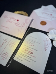 (BN-AK053) Thiệp Cưới Giấy Ánh Kim Thơm