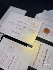 (BN-AK054) Thiệp Cưới Giấy Ánh Kim Thơm