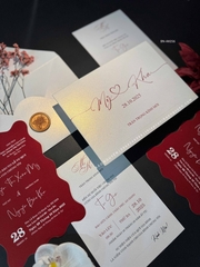 (BN-AK056) Thiệp Cưới Giấy Ánh Kim Thơm
