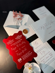 (BN-AK056) Thiệp Cưới Giấy Ánh Kim Thơm