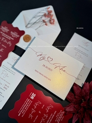 (BN-AK056) Thiệp Cưới Giấy Ánh Kim Thơm