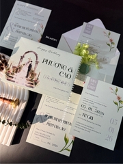 (BN-AK061) Thiệp Cưới Ánh Kim BN