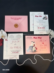 (BN-AK066) Thiệp Cưới Ánh Kim BN