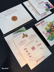 (BN-AK067) Thiệp Cưới Ánh Kim BN