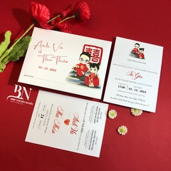 (BN-F006) Thiệp Cưới KTS Giấy Ford