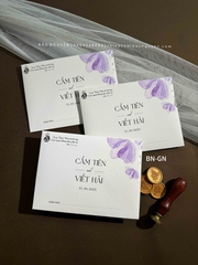 ( BN-GN41 ) Thiệp Cưới Giấy Gân Nhật Đơn Giản