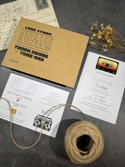 (BN-K054) Thiệp Cưới giấy Kraft cổ điển