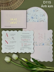 (D115) Thiệp Cưới Ép Kim Cao Cấp