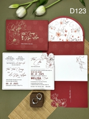 (D123) Thiệp Cưới Ép Kim Cao Cấp