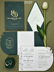 (D127-RUỘT ĐÔI) Thiệp Cưới Ép Kim Cao Cấp