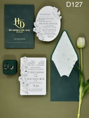 (D127-RUỘT RỜI) Thiệp Cưới Ép Kim Cao Cấp