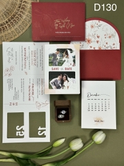 (D130) Thiệp Dập Nổi Ép Kim Cao Cấp