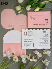 ( D43) Thiệp Cưới Hiện Đại Giấy Ford