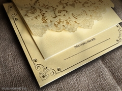 (DQ2321- kem nhũ) Thiệp Cưới Ép Kim Cao Cấp/Thiệp Cưới Luxury