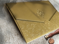 (DQ2323-vàng nhũ) Thiệp Cưới Ép Kim Cao Cấp/Thiệp Cưới Luxury
