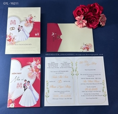 (GYL-Y6211) Thiệp cưới offset mẫu hiện đại giá rẻ