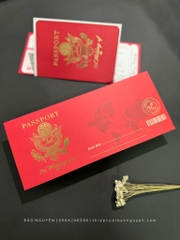 (PQ-461) Thiệp Cưới Passport in offset hiện đại