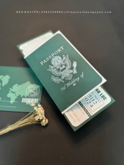 (PQ-462) Thiệp Cưới Passport in offset hiện đại
