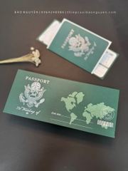 (PQ-462) Thiệp Cưới Passport in offset hiện đại