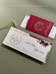 (PQ-463) Thiệp Cưới Passport in offset hiện đại