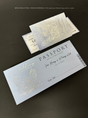 (PQ-467) Thiệp Cưới Passport in offset hiện đại
