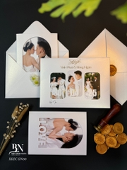 (RRH-BN008) Thiệp Cưới In Hình Giấy Ánh Kim