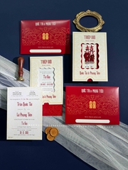 (RR- CA01) Thiệp Cưới Kéo Cao Cấp
