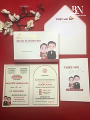 (GYL - M419) Thiệp cưới offset mẫu hiện đại