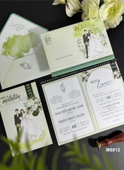 (GYL - M6812) Thiệp cưới offset mẫu hiện đại