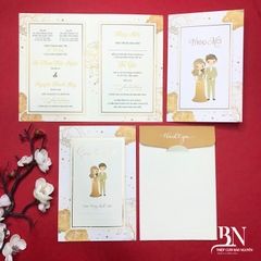 (GYL - N403) Thiệp cưới offset mẫu hiện đại - Bao thư
