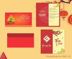 Phong Bì Xuân (A6 12x22 - 02) Thiệp chúc tết, thiệp tất niên 2026