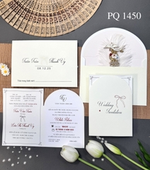 (PQ 1450) Thiệp Cưới Hiện Đại Có Ép Kim